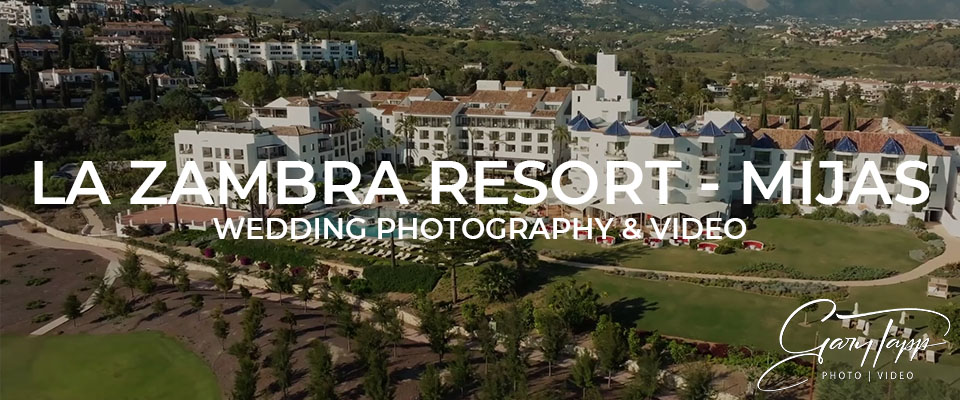 La Zambra Resort Wedding Photographer | Mijas 1 Aerial view of the La Zambra Resort wedding location in Mijas