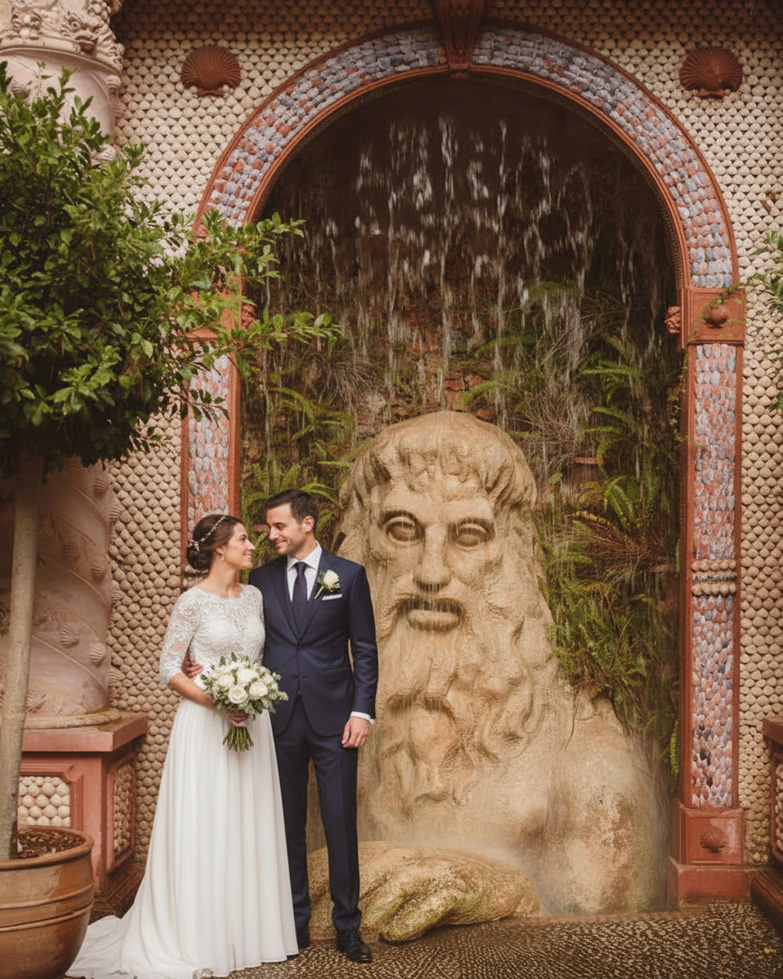 Villa Las Sirenas Wedding Photographer | Sotogrande 3 Bride and groom in the Villa Las Sirenas gardens