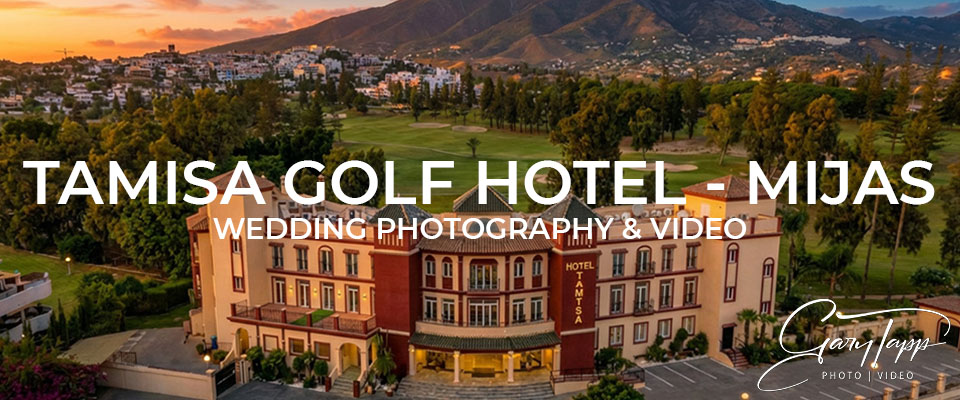 Aerial view of the Tamisa Golf Hotel wedding venue in Mijas